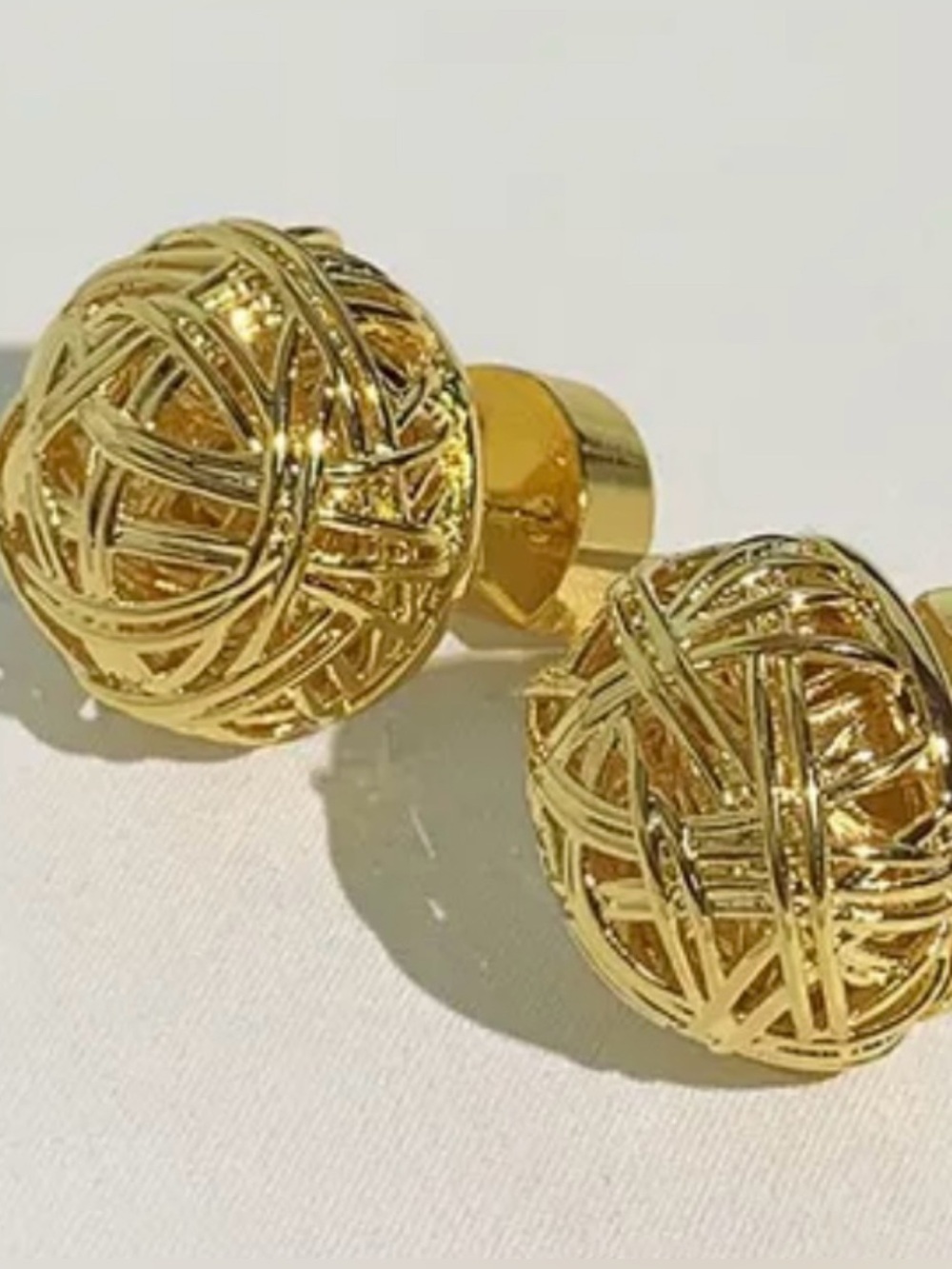 Gorgeous Gold Plated Loewe Style Stud Earrings